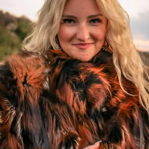 Crystal Fringe Fox Jacket